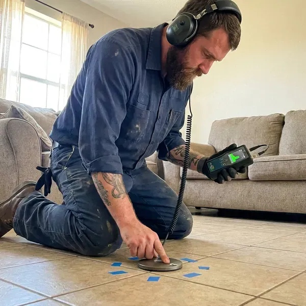 Local slab leak detection by GNV Plumbing, Wilmington, DE