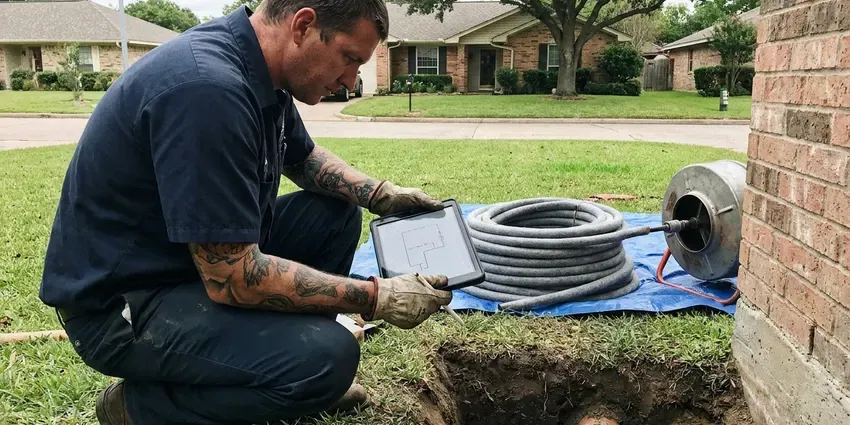 GNV Plumbing technician providing drain repairs in Wilmington